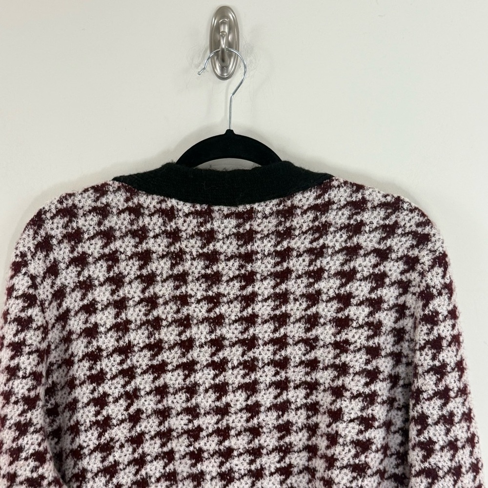Maeve X Anthropologie Houndstooth Cardigan Sweater Old Money Preppy Size L NWT - Picture 10 of 15